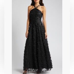 Eliza J Floating Floral Gown NWT